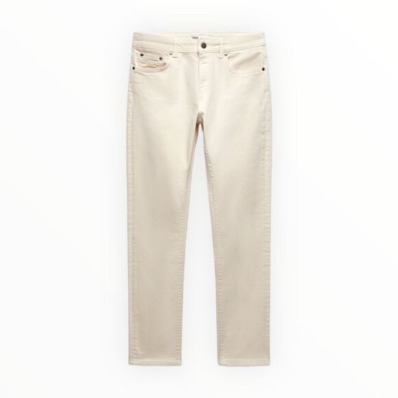 ZARA | Ecru | ZW THE MID WAIST SKINNY JEANS - Picture 2 of 11
